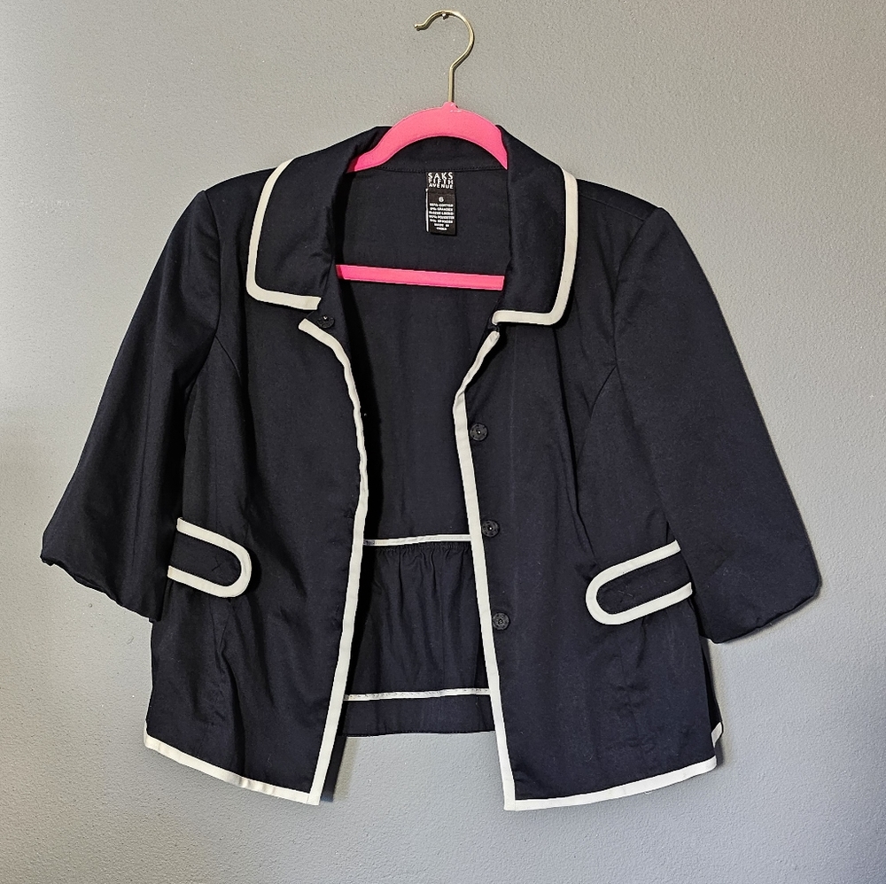SAKS FIFTH AVENUE Black Blazer Size 6